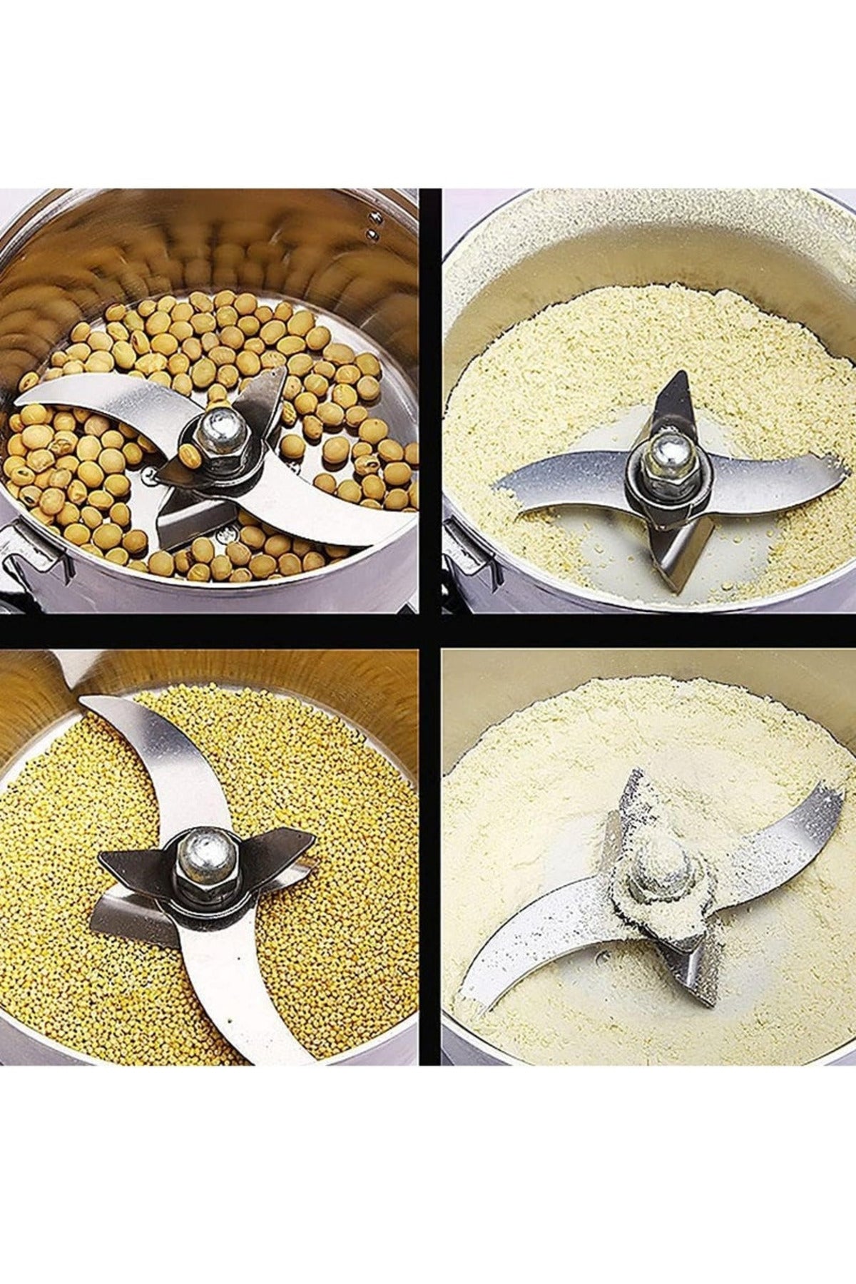 DENX 1400W High Speed Electric Grain Mill Grinder with 300g Large Capacity Stainless Steel, DX3222