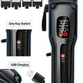 Wireless Men's Hair Clipper with LED Display, 2000mAh, 4-in-1 USB Charging