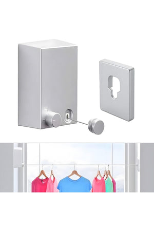 Retractable Laundry Line 4.2 meters Stainless Steel Adjustable Wall-Mount Clothesline