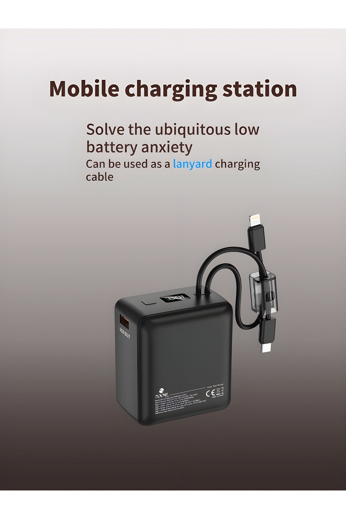 20000mah Power Bank With Universal Ports With Compact Design