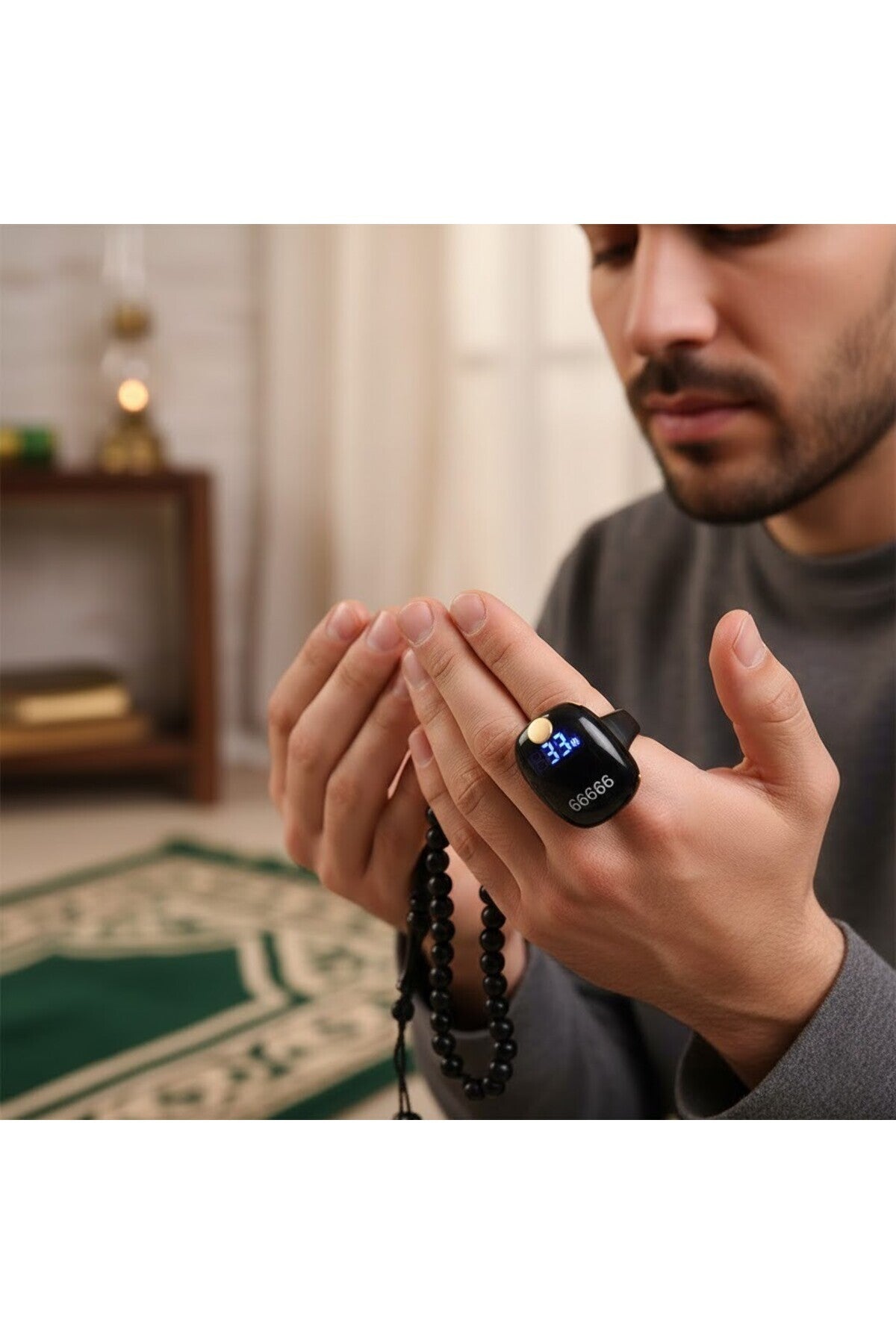 iTasbih Salam Smart Digital Tasbih Ring, Prayer Counter, OLED Display, 99,999 Dhikr Count