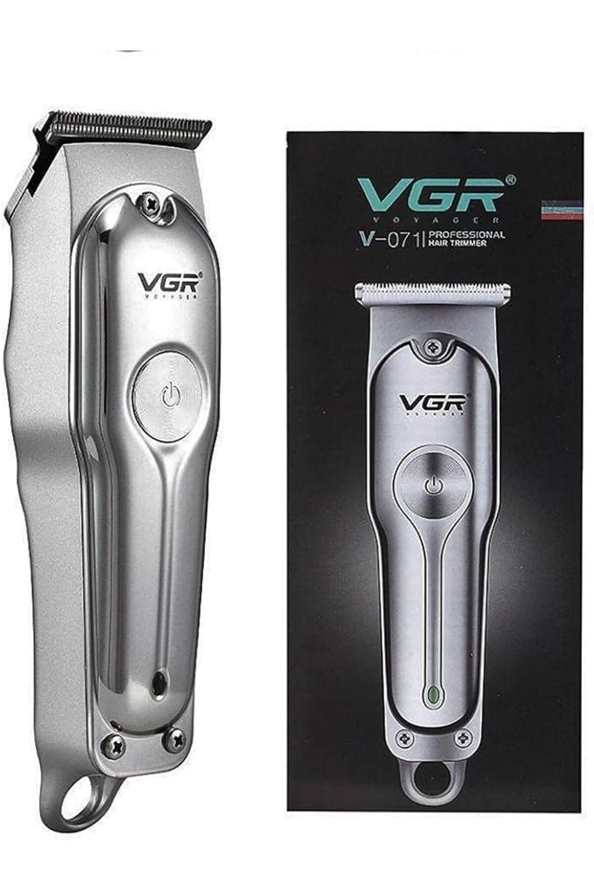 VGR V-071 Professional Hair Trimmer Stainless Steel USB Charging with 3 Combs