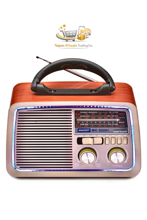 Bluetooth Radio FM/AM/SW Radio Speaker, USB MP3 Player, Dual Power Electric Radio, MC-52201