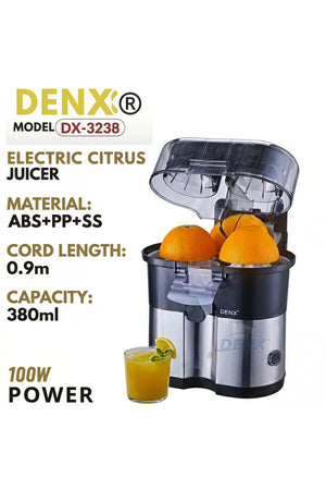 380ML Electric Citrus Juicer 100W Orange Lemon Juicer Machine Double Cone Juice Maker DX3238