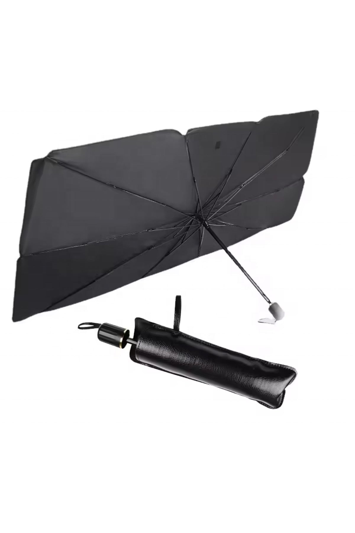 Foldable Car Sunshade Umbrella 150×80cm Reflective Windshield Cover 10 Rib Reinforced Auto Sun Shade Universal Fit for SUV, S