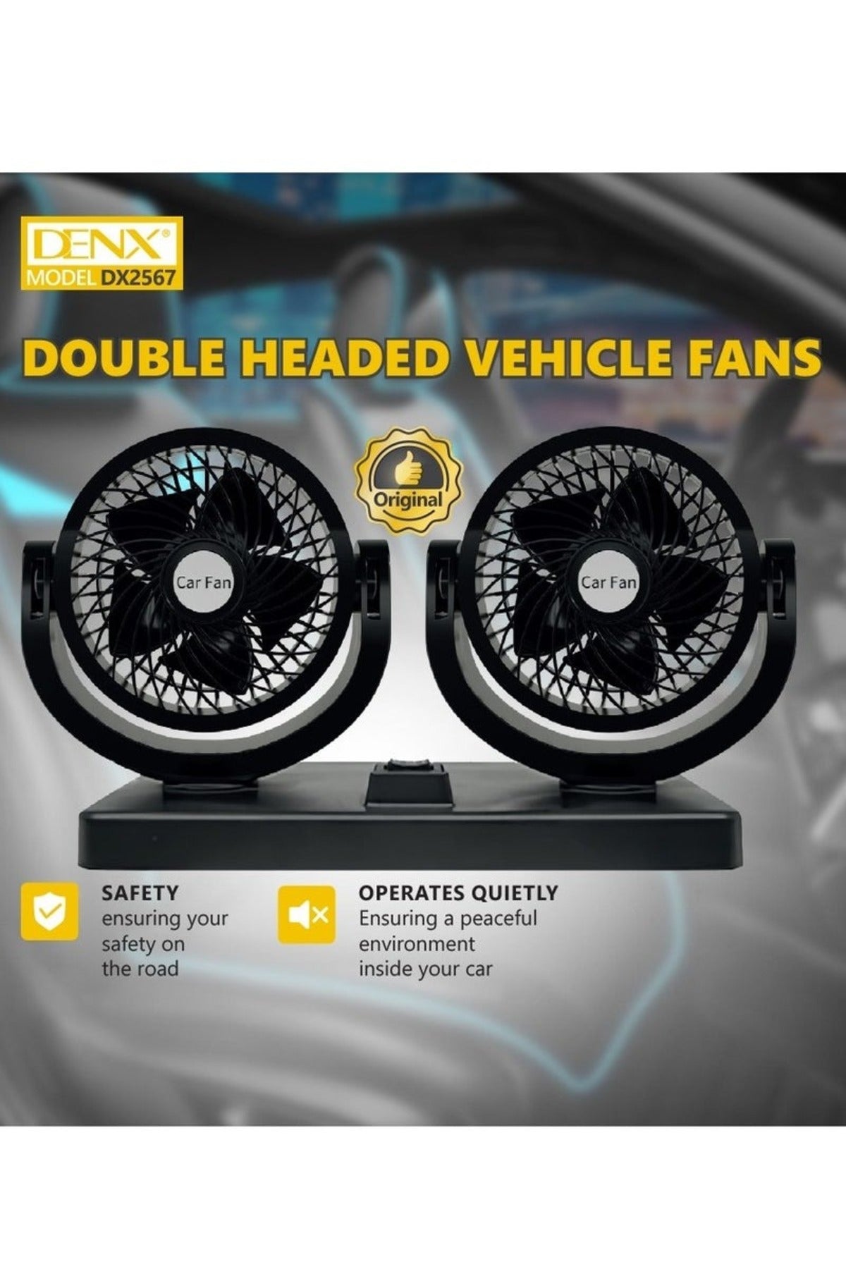 DENX Double Headed Vehicle Car Fan With A Strong Performance of Air In Two Directions, DX2567
