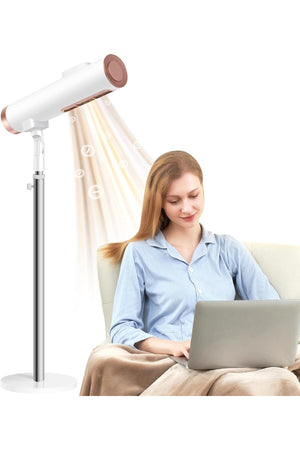 Hands Free Hair Dryer Stand, Ionic Standing Blow Dryer with Adjustable Height, 360° Rotating Head