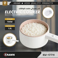 KRAWN 1.8L Electric Cooker 700W Rice & Steamer Cooking Pot for Soup, Noodles Steaming Food, KW-17711