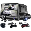 DX3618 Car Dash Cam, Features Three Cameras for Comprehensive Coverage