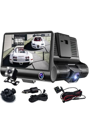 DX3618 Car Dash Cam, Features Three Cameras for Comprehensive Coverage