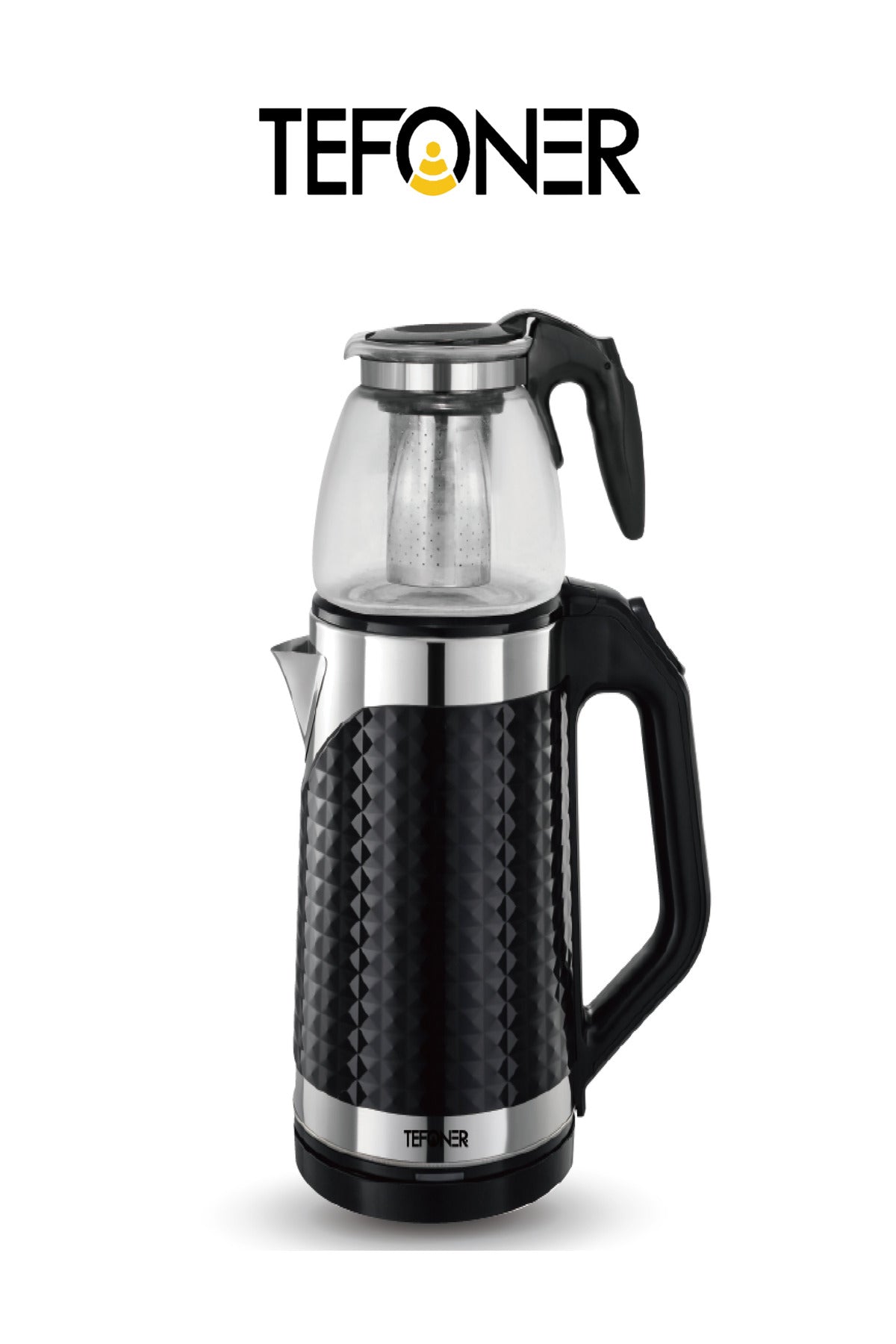 2 in 1 electric kettle and tea maker. Electric kettles with automatic shut-off system. 2 liter + 1 liter water heater.