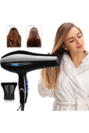 1200W Professional Hair Dryer High Power Multiple Settings Fast Drying Ionic Blow Dryer