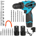 12V Cordless Electric Drill Kit Rechargeable Lithium Battery 24 Piece Power Drill Screwdriver Set