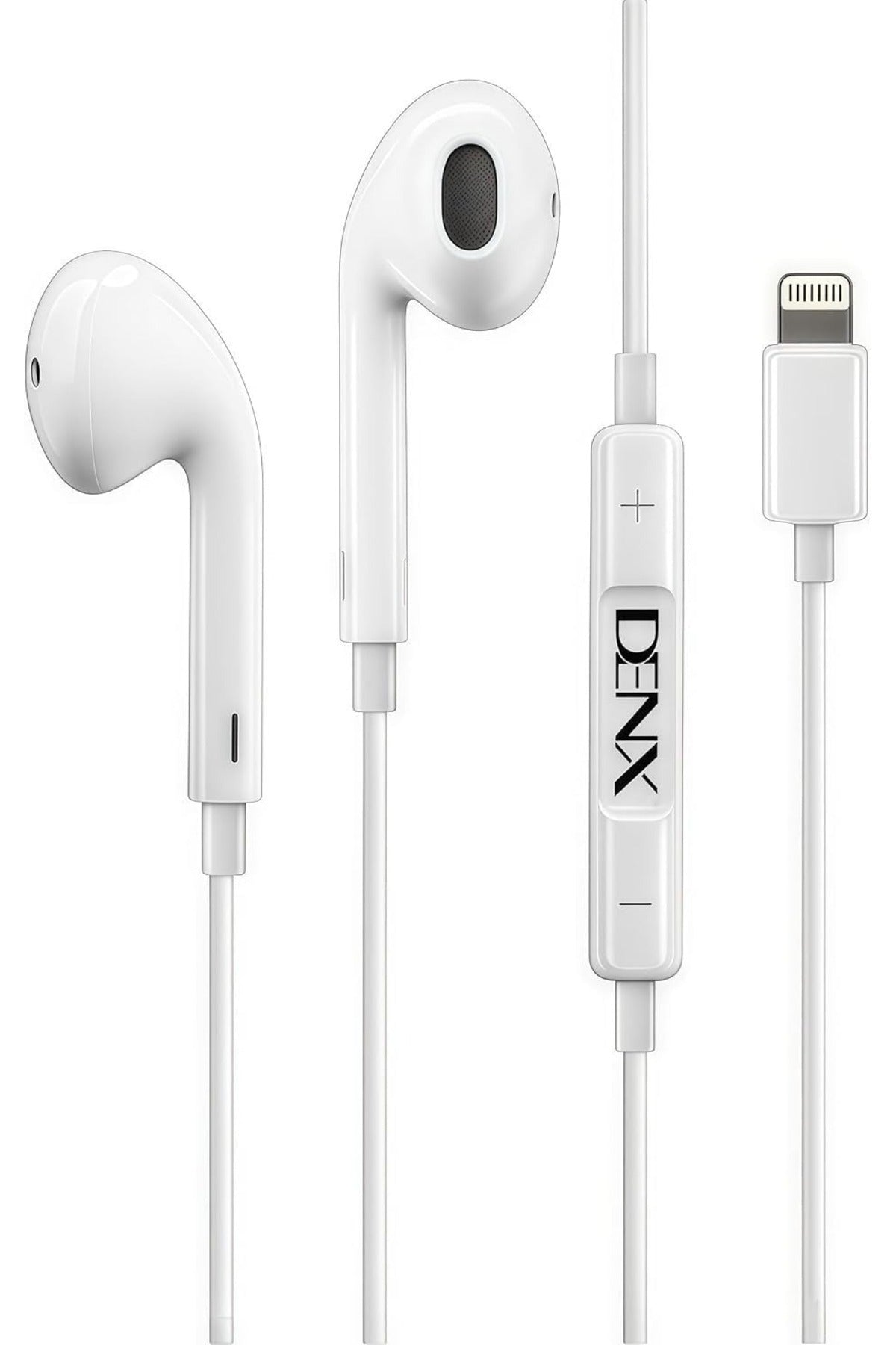 DENX Wired Headphones for iPhones with Lightining Connector for iPhone Earbuds with Mic, DX347-C