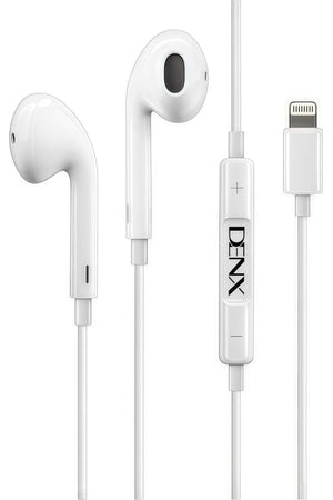 DENX Wired Headphones for iPhones with Lightining Connector for iPhone Earbuds with Mic, DX347-C