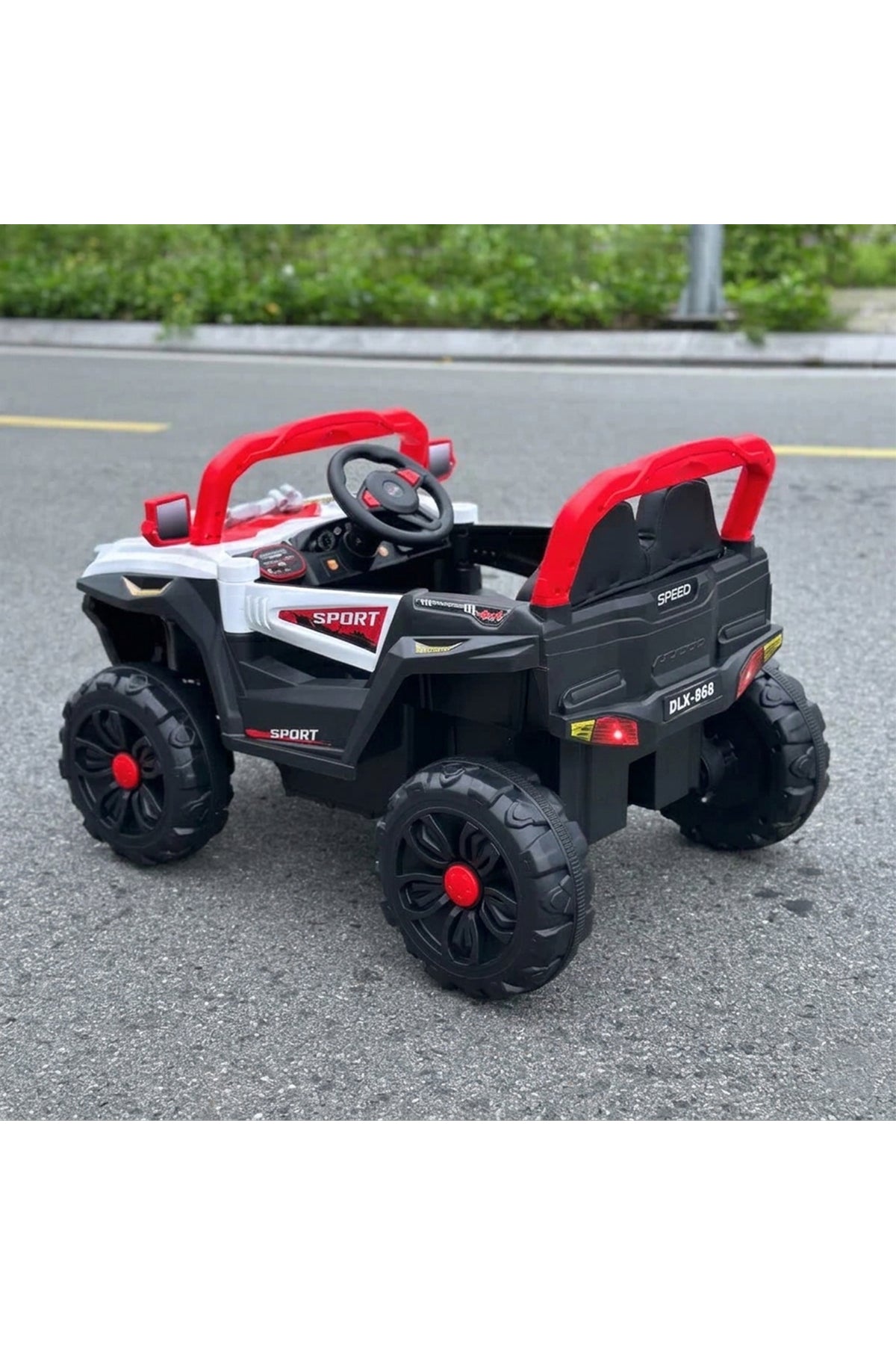 12V Kids Rechargeable Electric Jeep Car Remote Control, LED Lights, MP3, USB, Dual Motor Car, BC1198
