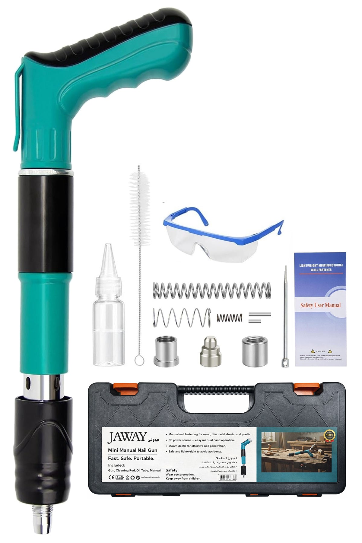 High Pressure Air Pneumatic Nail Gun, Solid For Steel Piercing & Riveting, Manual Steel Nail Gun