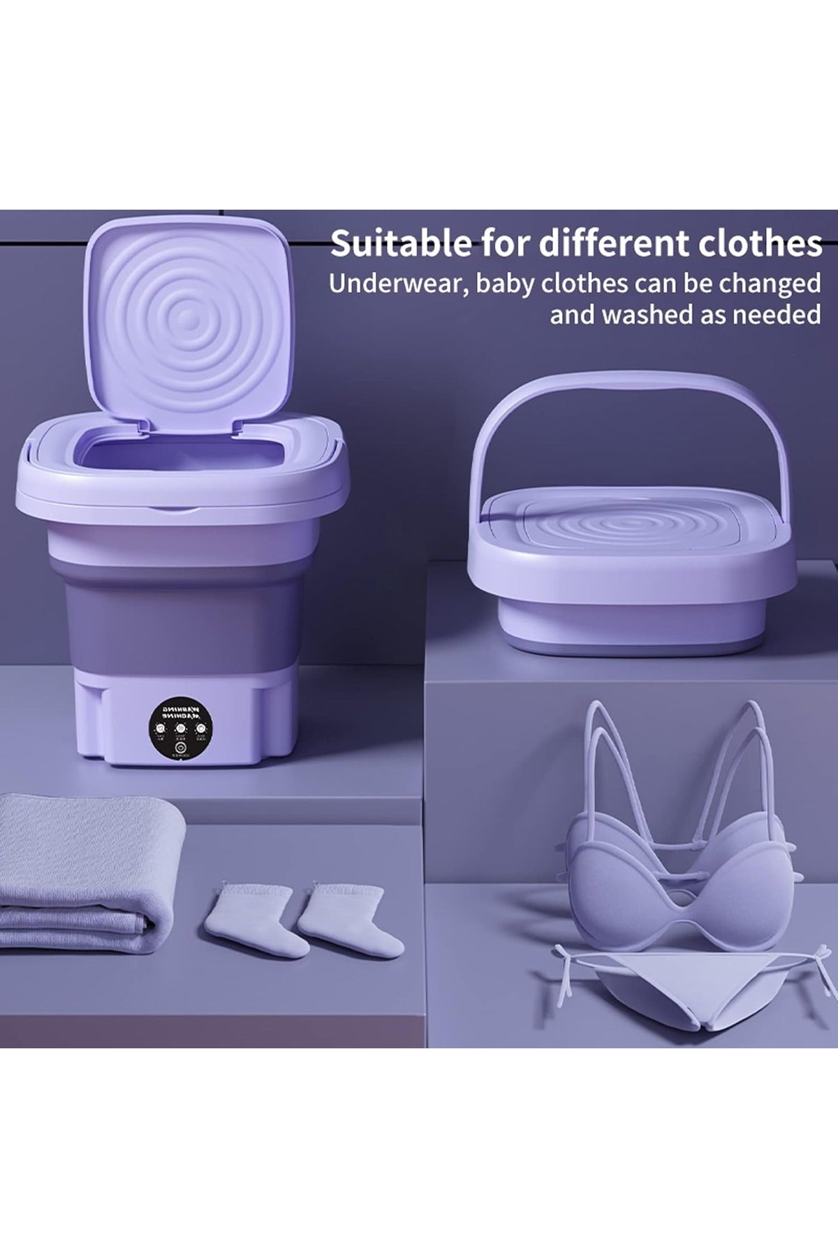 NEW GOLDEN CREAT 4.5L Foldable Washing Machine for Baby Clothes Underwear or Small Things