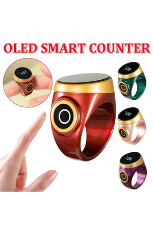 HD OLED Worship Counter Smart Digital Finger Ring Tasbeeh USB Type-C Islamic Prayer Zikr Counter