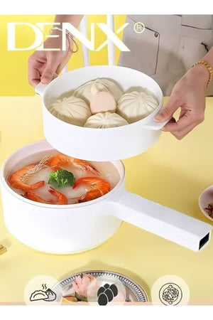 2L Electric Hot Pot with Steamer & Temperature Control, Non-Stick Multi-Use Cooker, DX1769