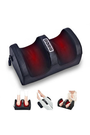 Electric Foot Massager Deep Tissue Kneading, Heat Therapy, Adjustable Intensity