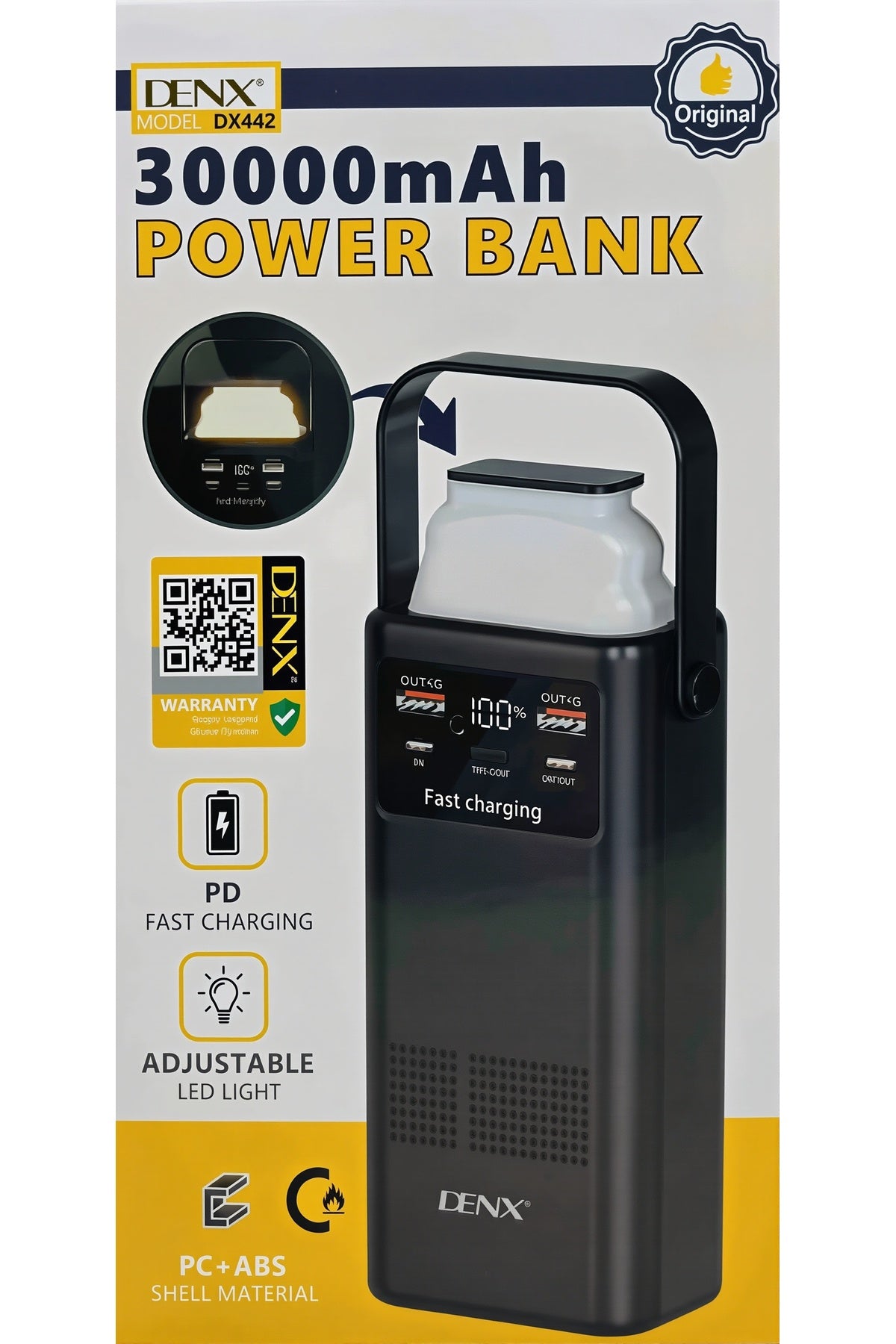 30000mAh Power Bank Fast Charging Portable Charger with LED Light Display Dual USB Output DX442