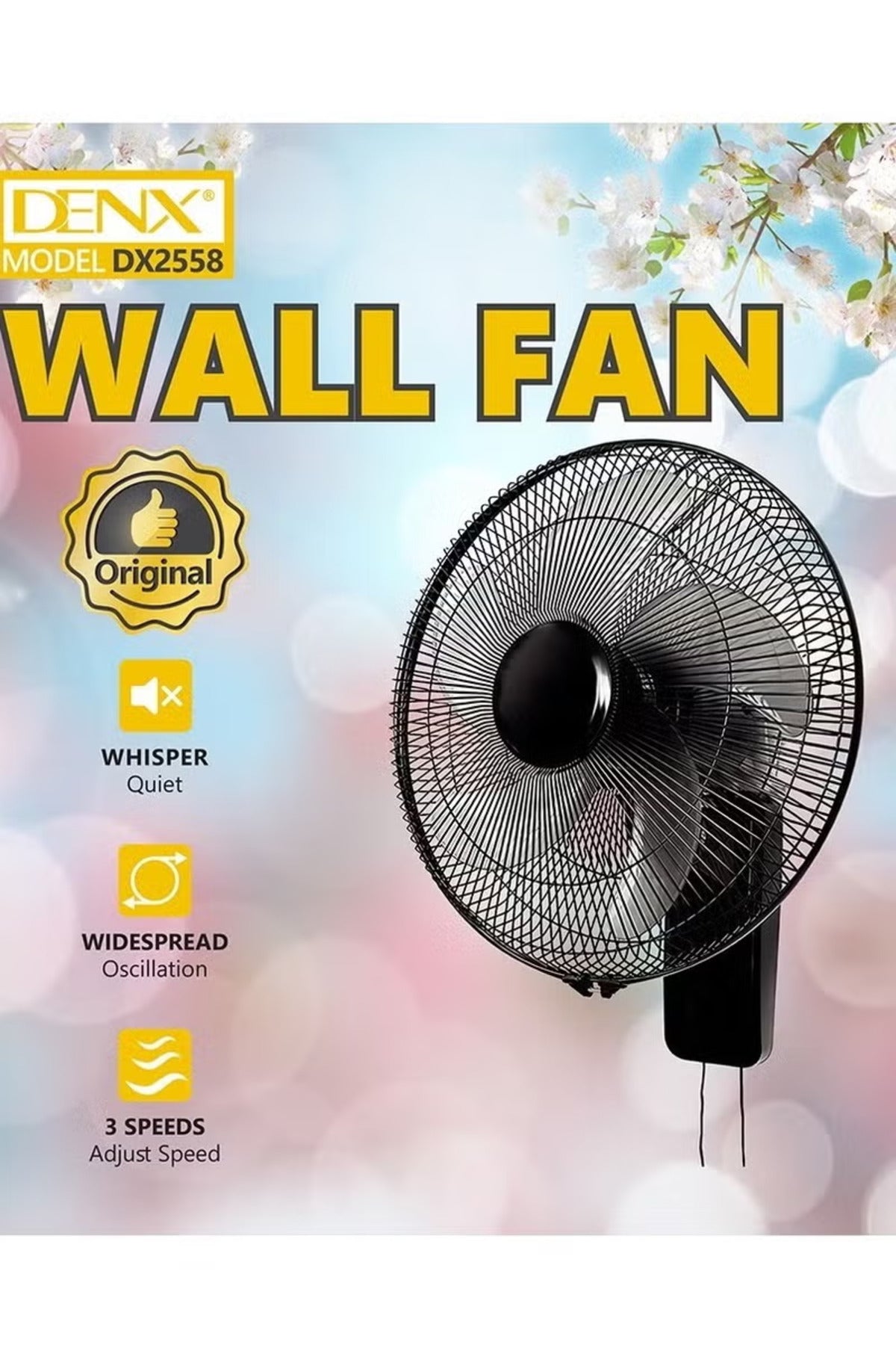 16-inch 3-speed wall fan DX2558
