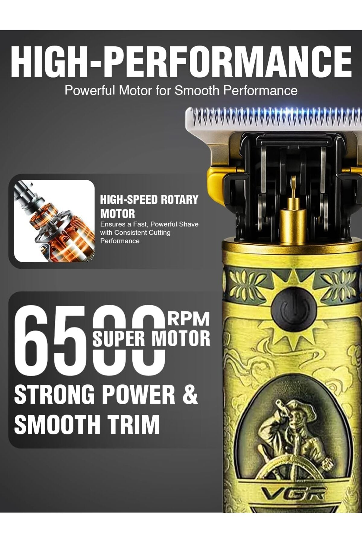 V-228 Digital Display Pro Li Outliner Electric Cordless Hair Clippers 1500mAh 180 mins Runtime