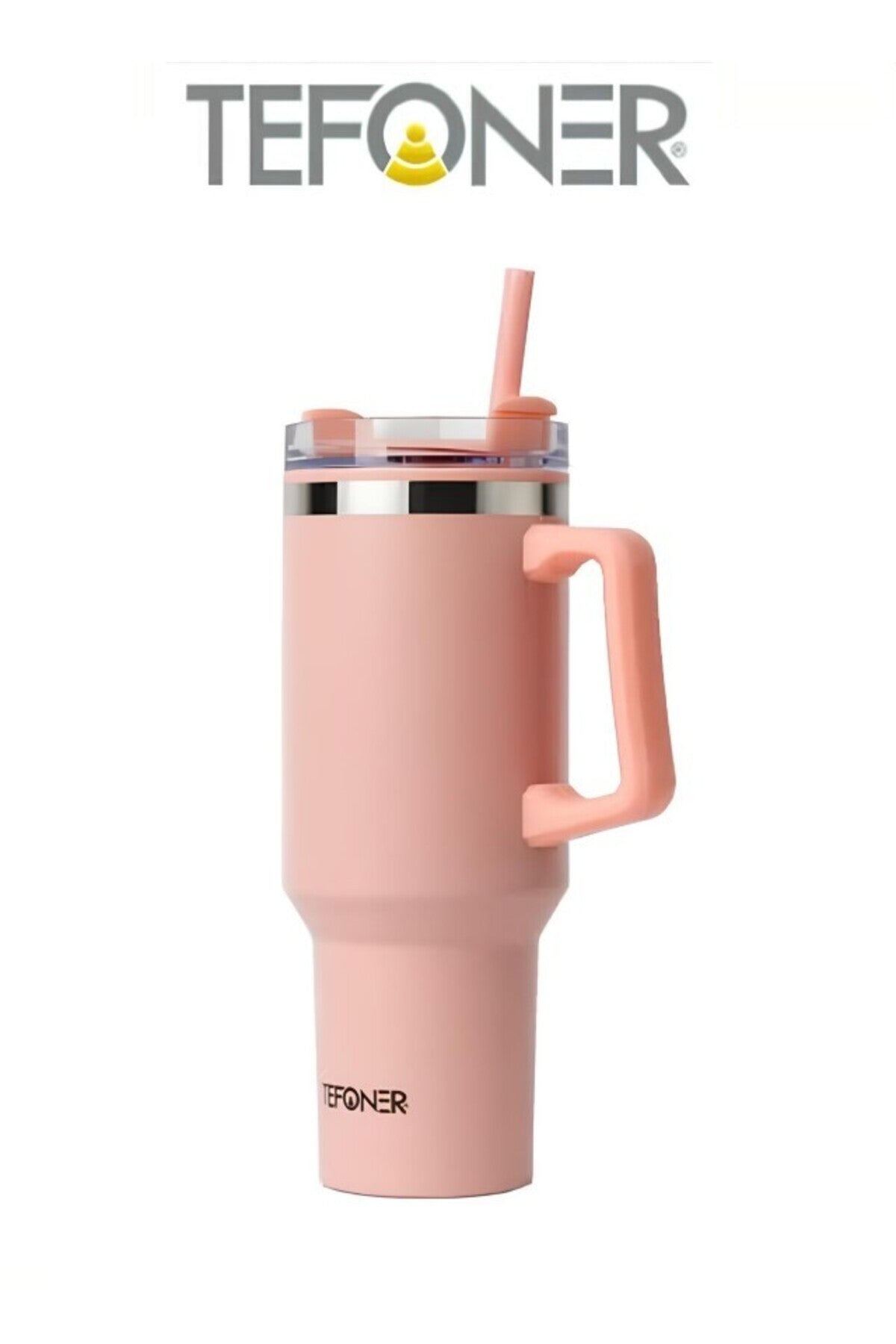 A thermal mug that keeps drinks hot or cold. A 40oz (1.2L) insulated coffee mug. A thermal mug.