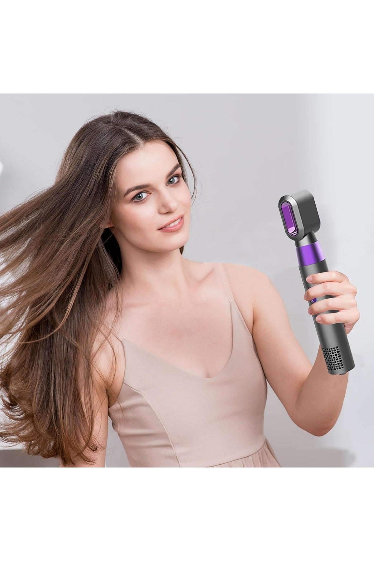 WTZEZO 6-in-1 Hot Air Multi Styler Hair Dryer Brush, Hair Straightener & Curler for women, Z13