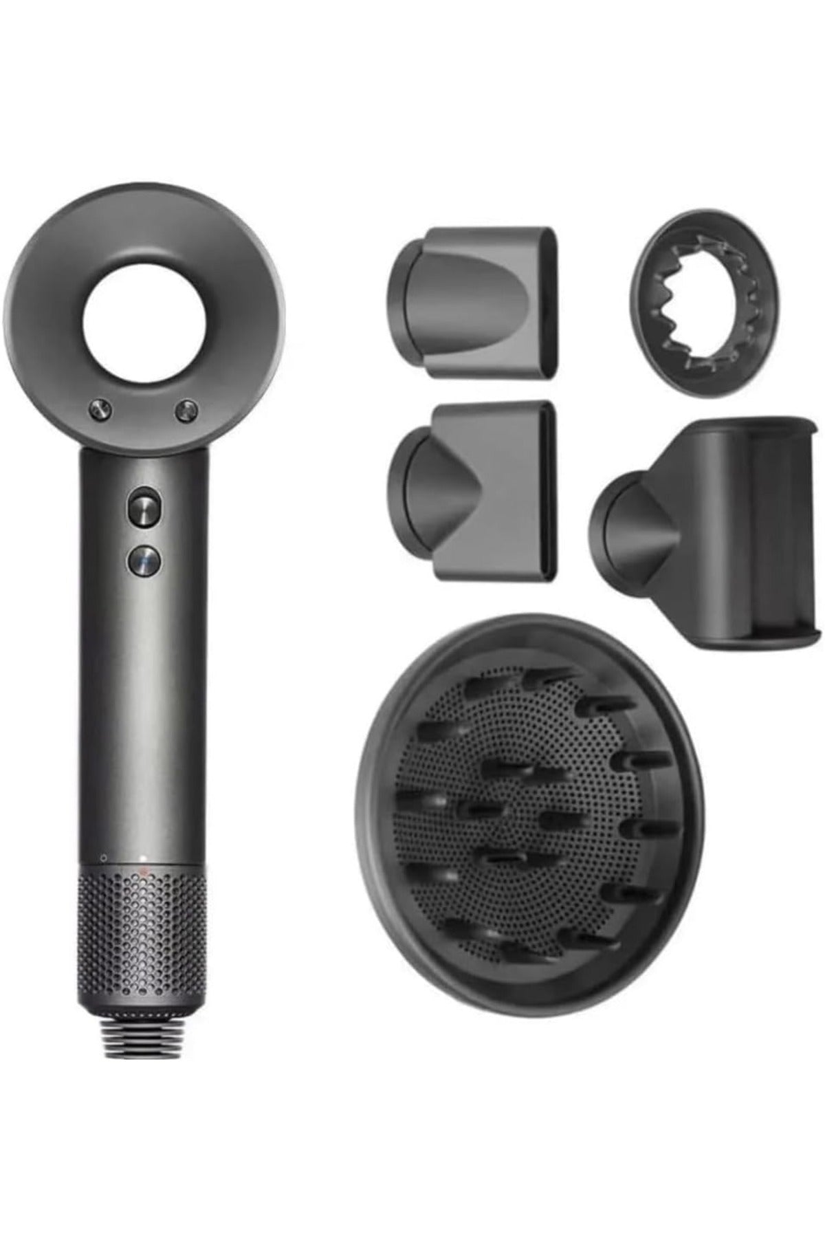 High Speed Ionic Hair Dryer, 6000 RPM, 1500W Power and 5 Different Heads, DX1347