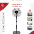 DLC 45W Vertical Stand Fan, 3 Blade Pedestal Fan, 3 Speed Control, Windy, Energy Saving, DLC-1640S