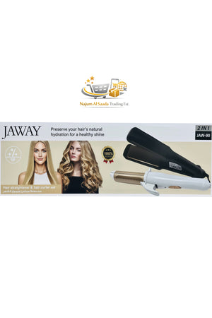 JAWAY 2-in-1 Hair Straightener & Hair Curler, Flat Iron & Curling Iron, Hair Styling Tool, JAW-90