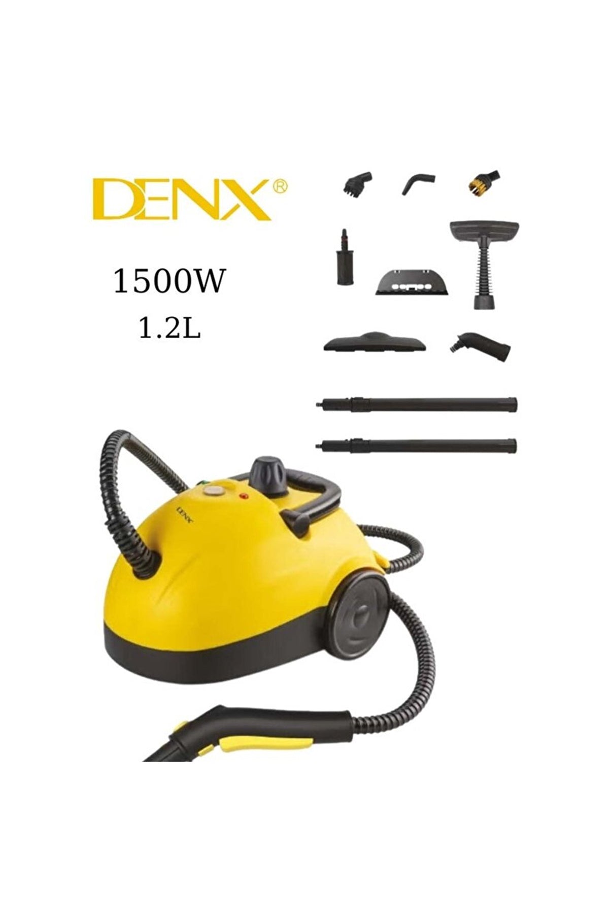 DENX 11-in-1 Powerful Multi-Purpose Steam Cleaner 3.5 Bar Steam Pressure, 1.2L Tank, 3m Cord, DX2914
