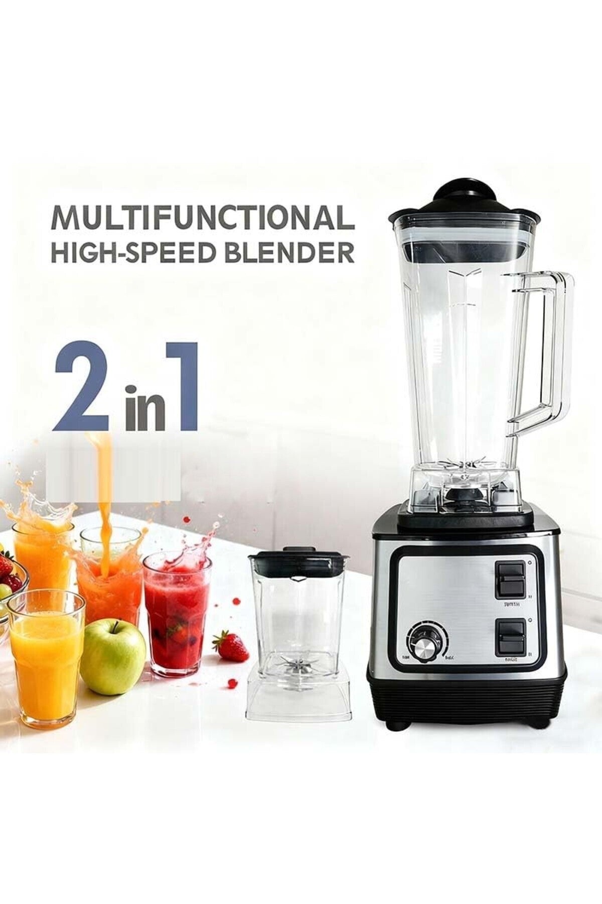 New Golden Creat 2-in-1 8500W Blender Juicer 2.5L Smoothie Maker Ice Crusher Grinder, NGC-2255