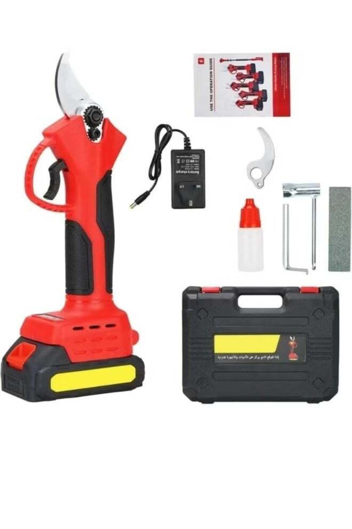 Rechargeable battery powered electronic pruning shears for trimming, trees and plants DX2572