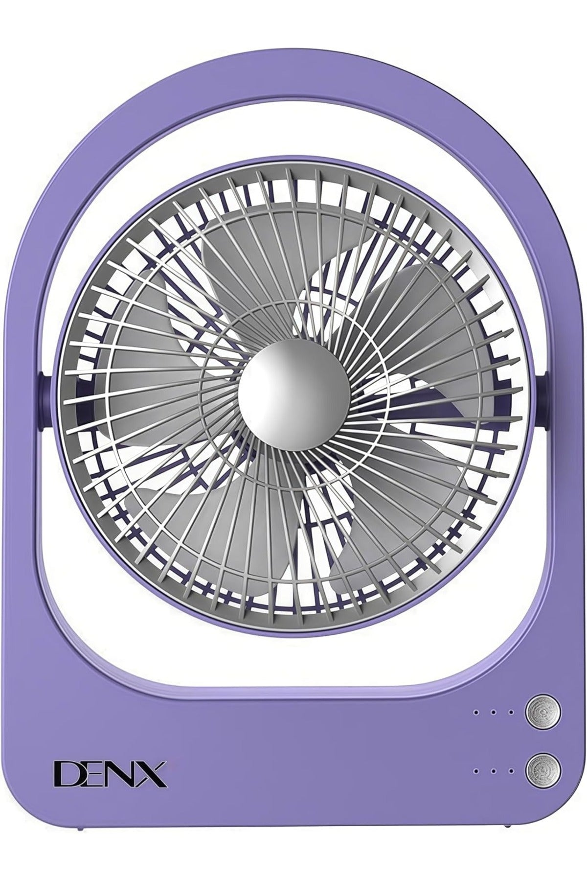 DENX USB Powered Table Fan, Quiet Mini Desktop Cooling Fan with 5 Blades and Type-C Port, DX2625