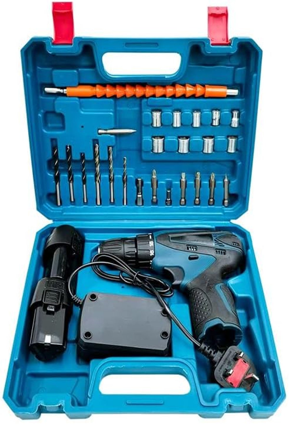 12V Cordless Electric Drill Kit Rechargeable Lithium Battery 24 Piece Power Drill Screwdriver Set