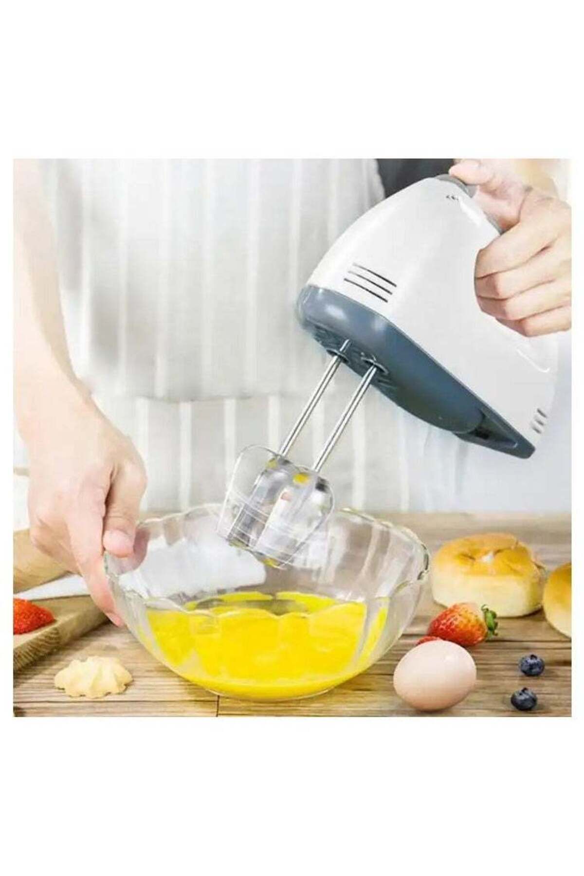 Hand Mixer RE-5310 - 200W, 7 Speed Handheld Mixer w/ 2 Beaters, 2 Hooks