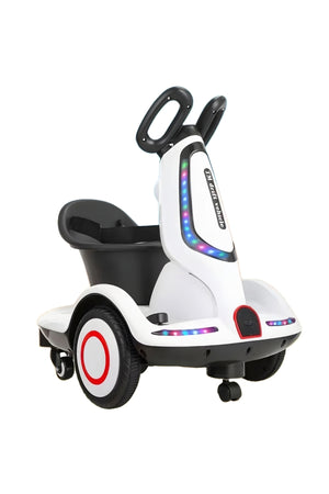 Electric car for children, 5 wheels, with dual 6V motors, music, lights, for boys and girls, and remote control.