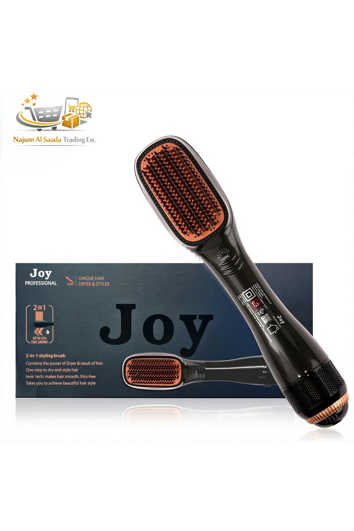 Joy Professional 1200W 2 in 1 Hair Styler, Dryer & Straightener, Hot Air Hair Brush (Orignal)