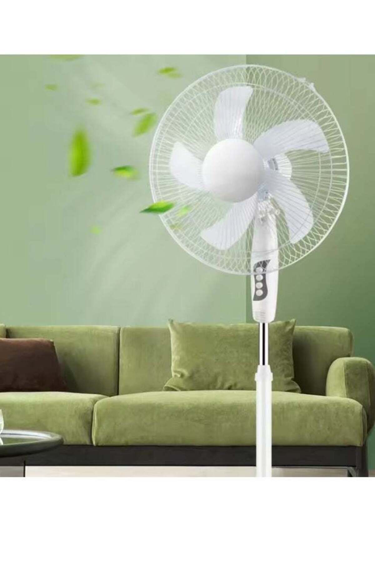 4 Speed 16 inches Pedestal Stand Fan White 70W RE-703
