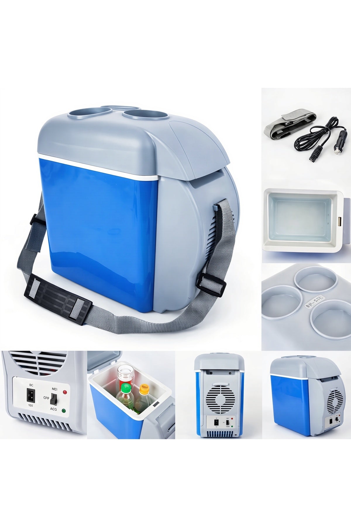 12V Portable Freezer For Car, 7.5L Mini Cooler & Car Fridge 28W With Cooling And Heating Function