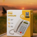 DX3611 Corded Landline Phone with Illuminated Display, 16 Ring Tones, 3 Alarms, Ergonomic Design with Large Buttons