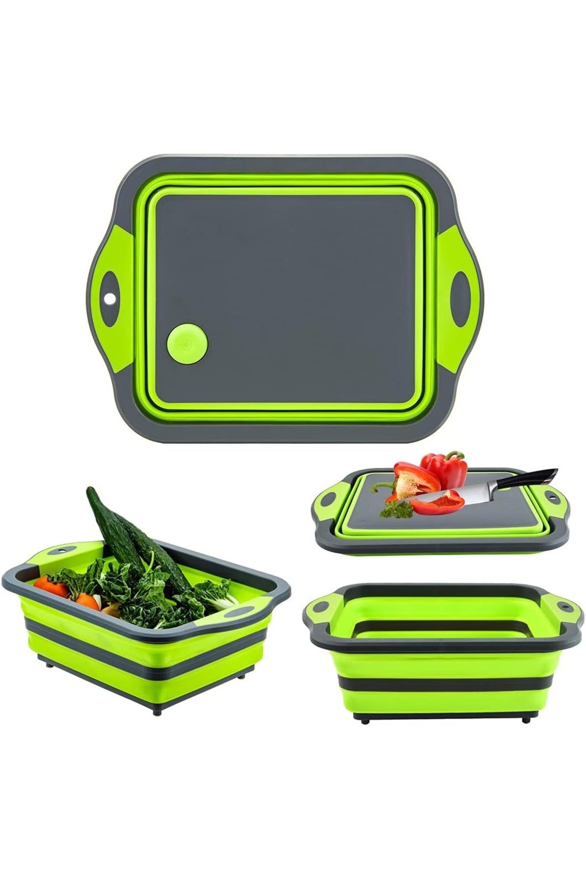 EXTRA Folding Chopping Board with Drain Basket, Foldable Vegetable & Fruit Cutting Board, EX-83995