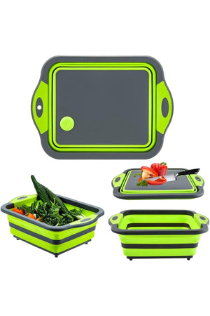 EXTRA Folding Chopping Board with Drain Basket, Foldable Vegetable & Fruit Cutting Board, EX-83995