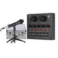USB Sound Card Microphone Kit with Tripod & Earphone for Live Streaming, Podcast, Karaoke