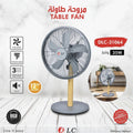 DLC 12Inch Table Top Fan, 5-Blade Quiet OscillatiDesk & Pedestal Fan for Bedroom, Grey, DLC-31064