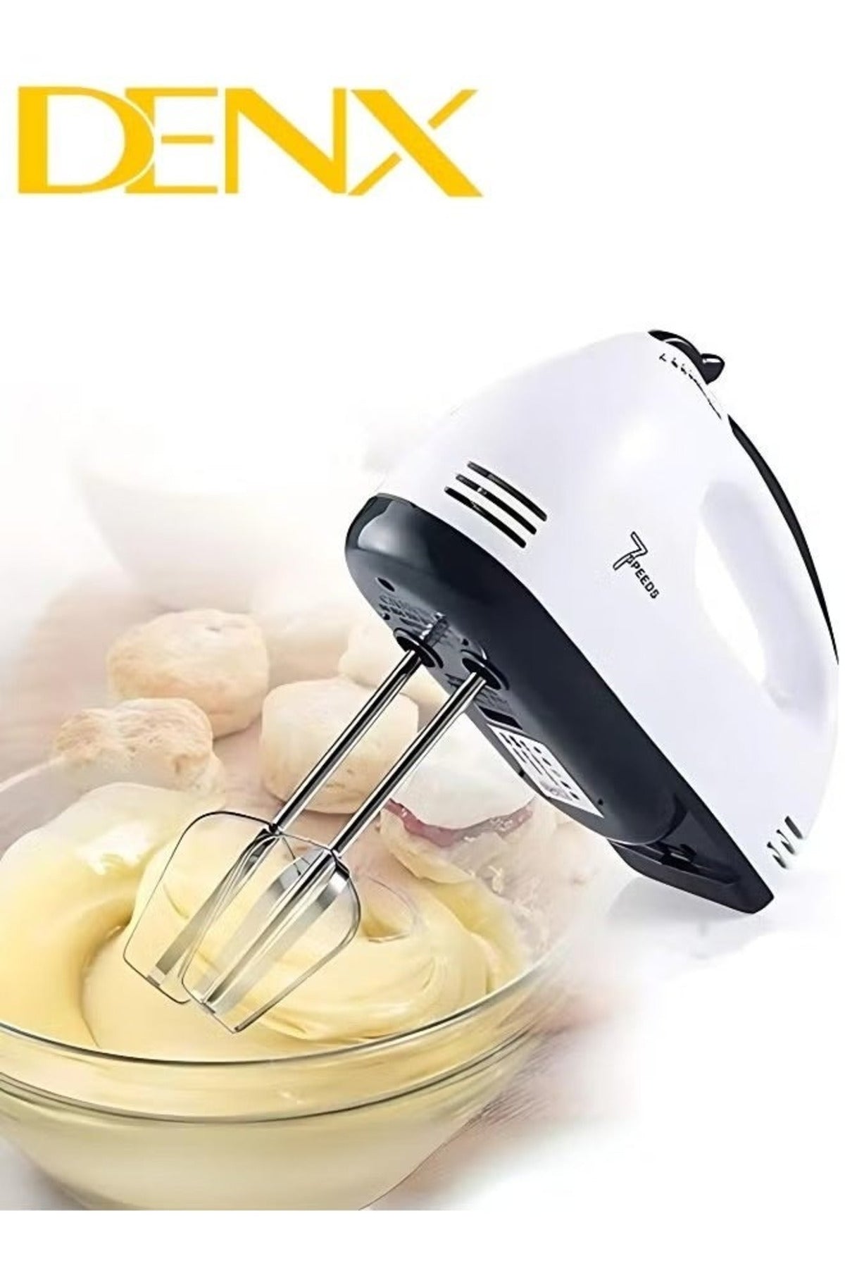 7-speed automatic electric egg beater made of stainless steel with European plug DX2007
