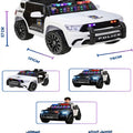 12V Kids Rechargeable Electric Police SUV Car Remote Control, LED Lights, MP3, Double Seat BC1184